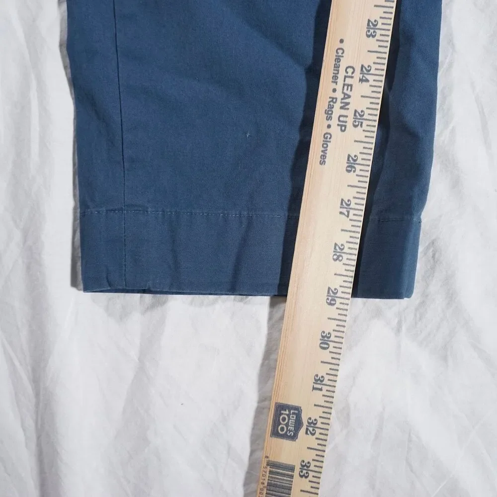Brooks Brothers Clark Chino Pants Blue 34x30 Yellow Button